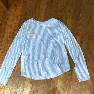 Adorable pastel girls long sleeve shirt sz 14